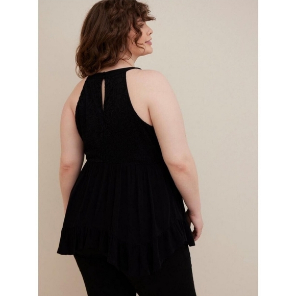 Torrid Gauze Lace Halter Babydoll - Picture 8 of 8